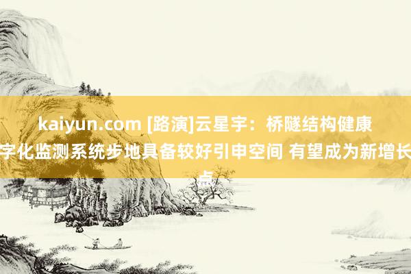 kaiyun.com [路演]云星宇：桥隧结构健康数字化监测系统步地具备较好引申空间 有望成为新增长点