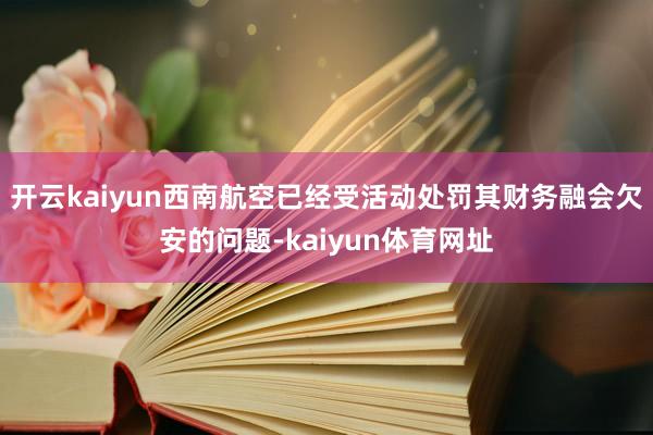 开云kaiyun西南航空已经受活动处罚其财务融会欠安的问题-kaiyun体育网址