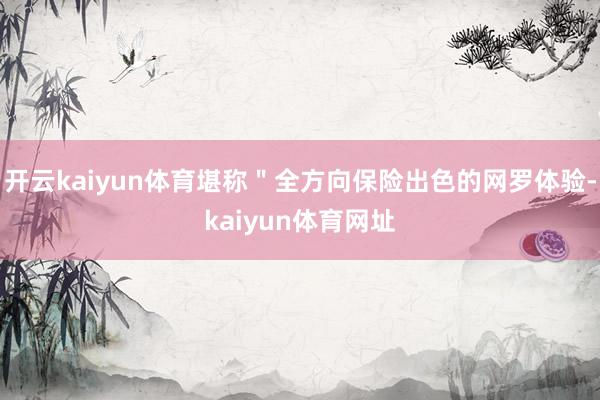 开云kaiyun体育堪称＂全方向保险出色的网罗体验-kaiyun体育网址