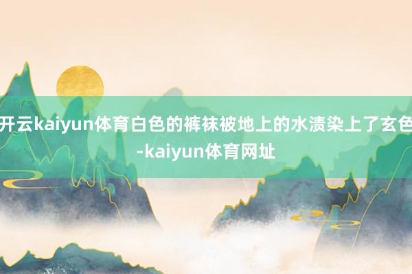 开云kaiyun体育白色的裤袜被地上的水渍染上了玄色-kaiyun体育网址