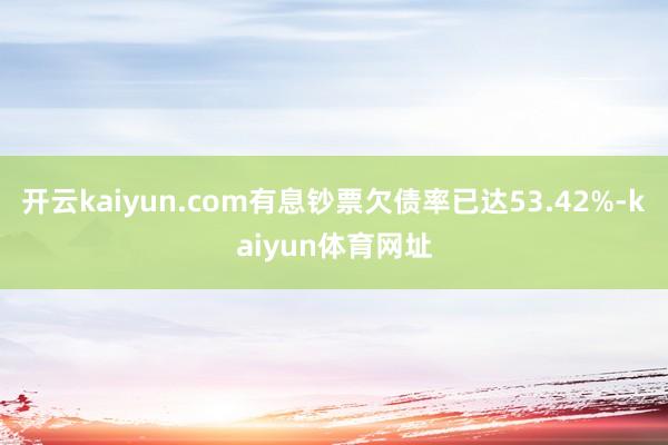 开云kaiyun.com有息钞票欠债率已达53.42%-kaiyun体育网址