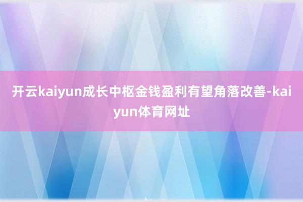 开云kaiyun成长中枢金钱盈利有望角落改善-kaiyun体育网址