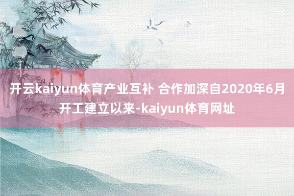 开云kaiyun体育产业互补 合作加深自2020年6月开工建立以来-kaiyun体育网址