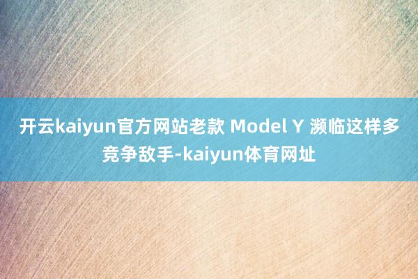 开云kaiyun官方网站老款 Model Y 濒临这样多竞争敌手-kaiyun体育网址