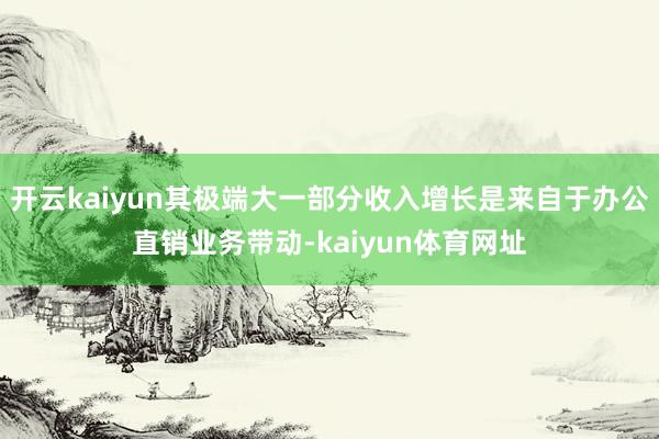 开云kaiyun其极端大一部分收入增长是来自于办公直销业务带动-kaiyun体育网址