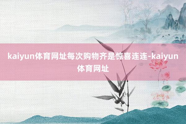 kaiyun体育网址每次购物齐是惊喜连连-kaiyun体育网址