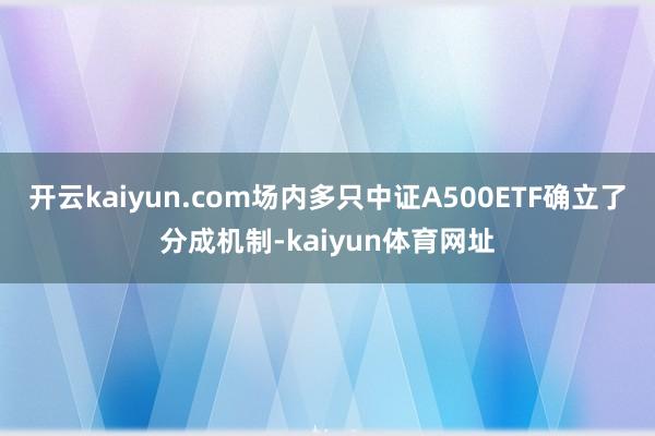 开云kaiyun.com场内多只中证A500ETF确立了分成机制-kaiyun体育网址